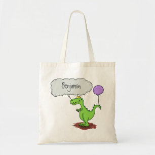 Tote Bag Caricature de dragon dragon drôle et vert respiran