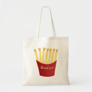 Tote Bag Caricature de frites Cute kawaii fast food
