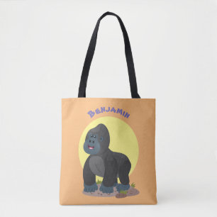 Tote Bag Caricature de gros gorilles joyeux