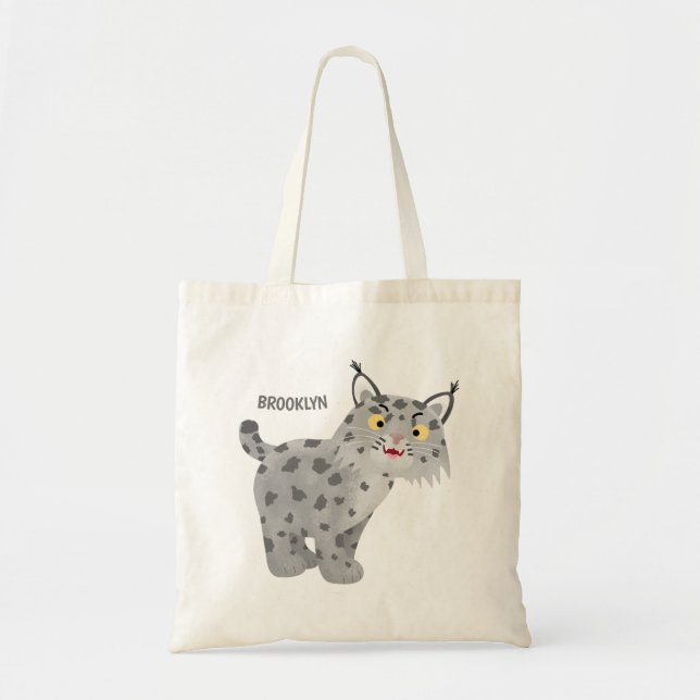 Tote Bag Caricature de lynx de lynx de lynx (Devant)