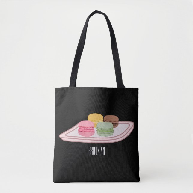 Tote Bag Caricature de Macaron (Devant)