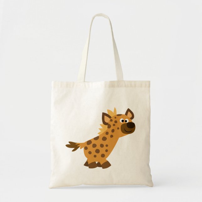 Tote Bag Caricature de marche mignonne Hyena (Devant)