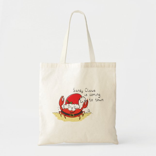 Tote Bag Caricature de Noël de Noël de Noël amusant Père No (Devant)