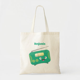 Tote Bag Caricature de radio rétro amusante
