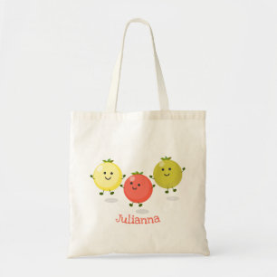 Tote Bag Caricature de tomates cerises mûres