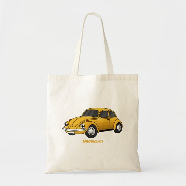 Tote Bag Caricature de voiture classique (Devant)