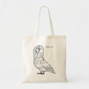 Tote Bag Caricature d'oiseau pigeon Jacobin