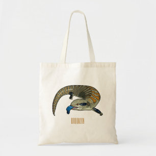 Tote Bag Caricature en bleu