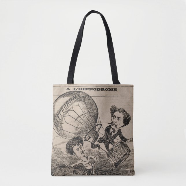 Tote Bag Caricature Française Du Ballooniste En Ballon À Ai (Devant)