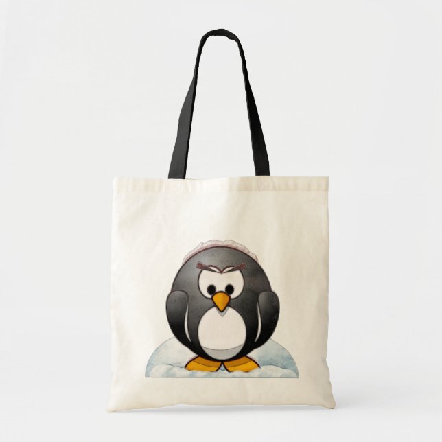 Tote Bag Caricature Icey Penguin (Devant)