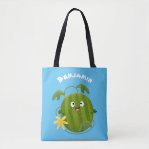 Tote Bag Caricature joli et souriant de pastèque