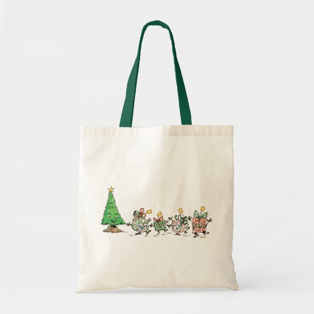 Tote Bag Caricature mignonne Danser Présentations de Noël e (Devant)
