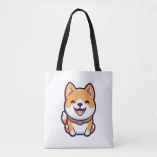 Tote Bag Caricature mignonne Shiba Inu
