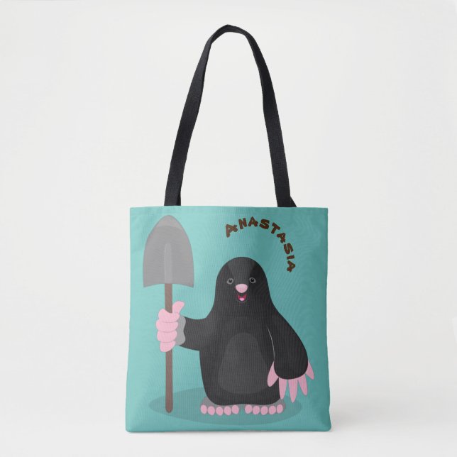Tote Bag Caricature mole joyeux (Devant)