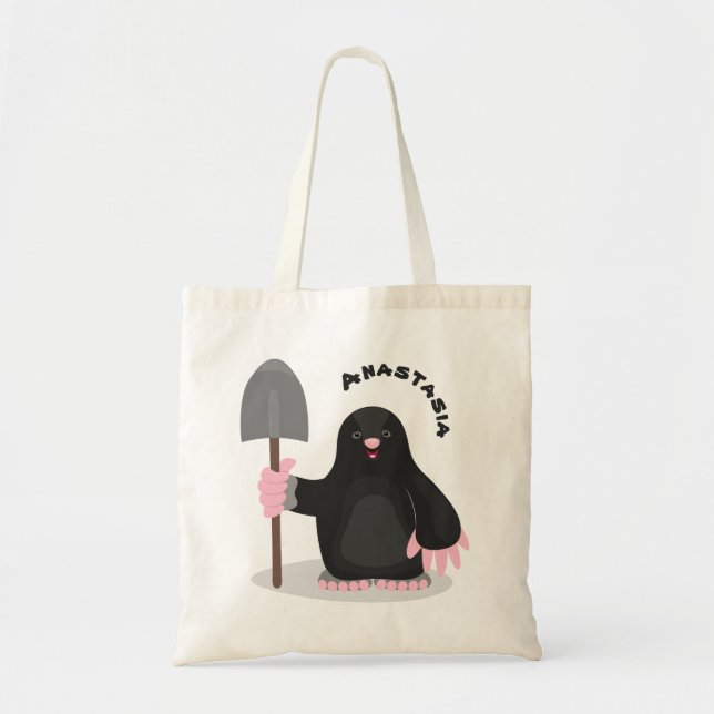 Tote Bag Caricature mole joyeux (Devant)