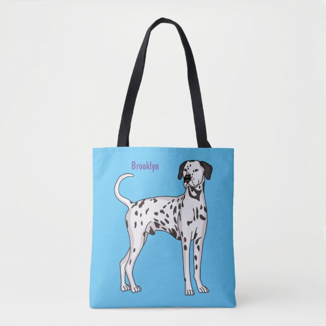 Tote Bag Caricature pour chien dalmate (Devant)