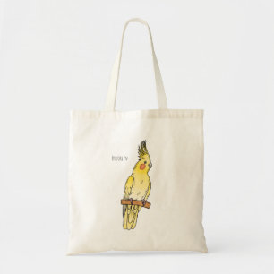 Tote Bag Caricature pour oiseaux Cockatiel