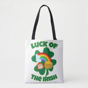 Tote Bag Caricature Shamrock Lucky Irish Cute