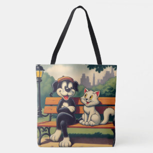 Tote Bag Caricature vintage pour chien/chat