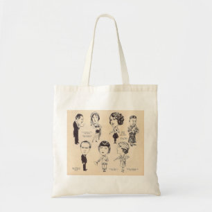 Tote Bag Caricatures vintages d'actrice d'acteur
