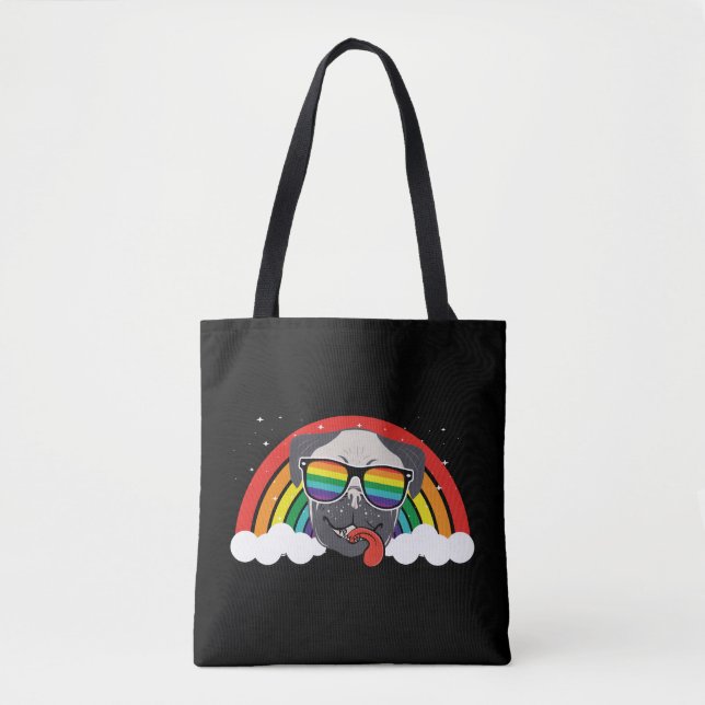 Tote Bag Carlin arc-en-ciel mou (Devant)