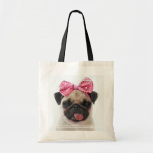 Tote Bag Carlin avec Bow rose