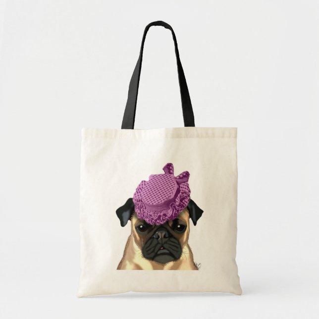 Tote Bag Carlin avec Casquette violet Vintage (Devant)