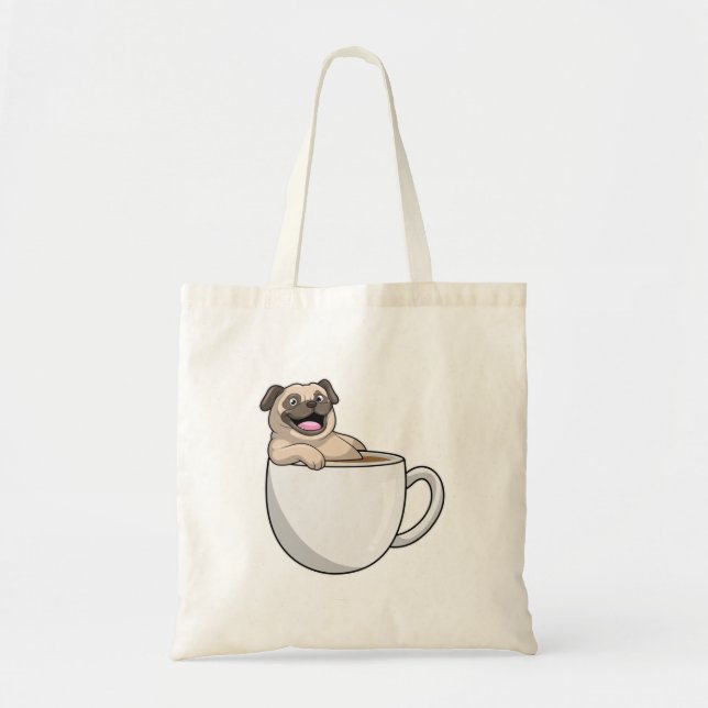 Tote Bag Carlin avec la coupe du café (Devant)