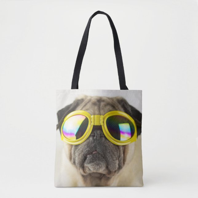 Tote Bag Carlin avec lunettes (Devant)