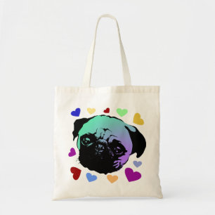 Tote Bag Carlin Chien Chien Chien Love Coeurs