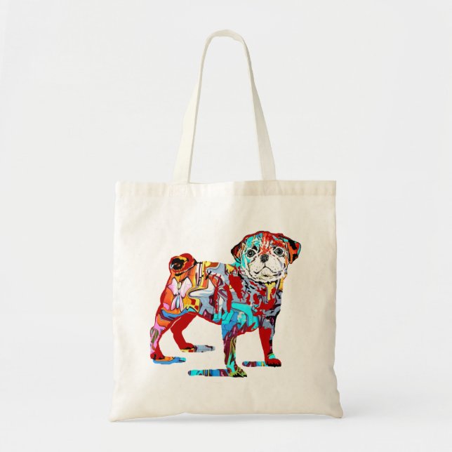 Tote Bag Carlin chien graffiti fourre-tout (Devant)