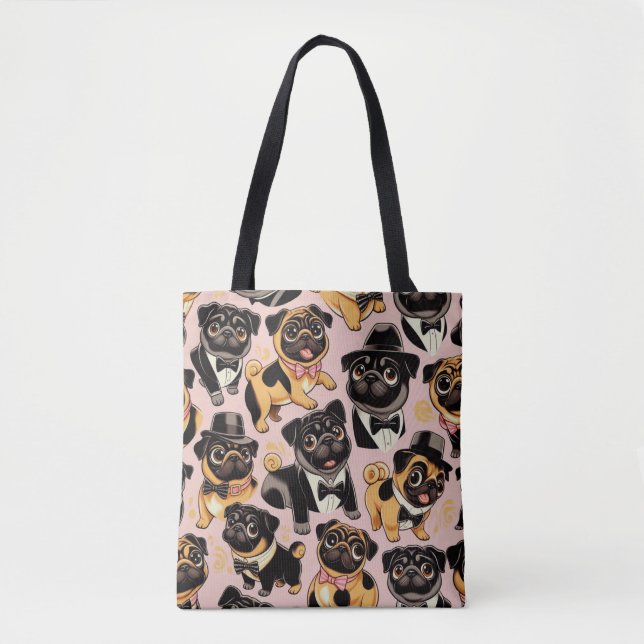 Tote Bag Carlin sans couture Retro (Devant)