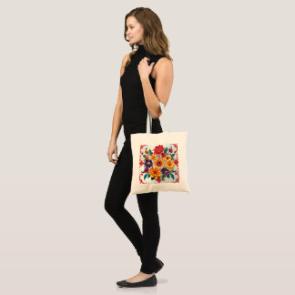 Tote Bag Carnation Énergie rose, rouge et blanc 5D peinture
