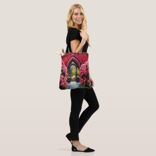 Tote Bag Carnations Adorn Gate : Bienvenue au Jardin Secret