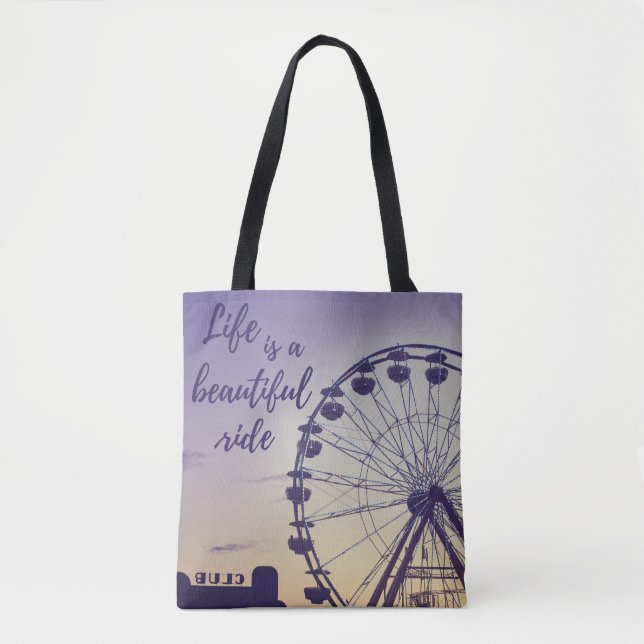 Tote Bag Carnaval À Dusk | La Vie Est Une Belle Promenade (Devant)
