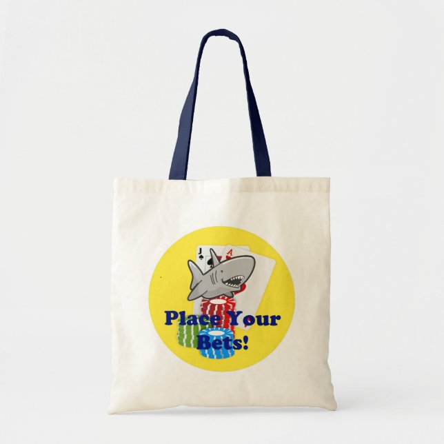 Tote Bag Carnet de jeu de requin amusant avec des jetons de (Devant)