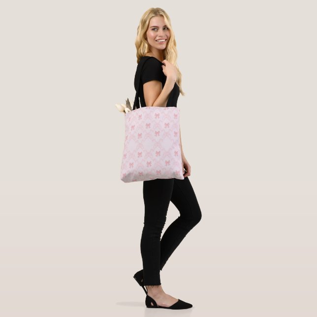 Tote Bag Carnet esthétique à nœud rose – Journal féminin et (Sur le modèle)