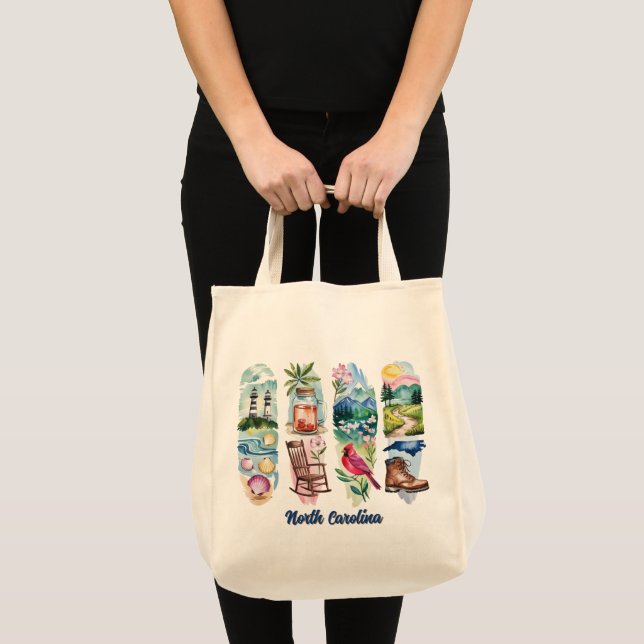 Tote Bag Caroline du Nord paysagère  (Devant (produit))