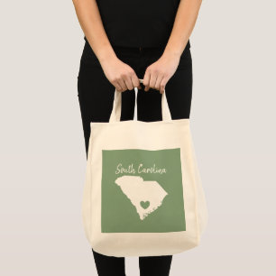 Tote Bag Caroline du Sud Accueil Carte de l'État Amour Form