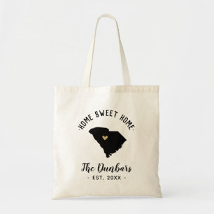 Tote Bag Caroline du Sud Accueil Sweet Home Famille Monogra
