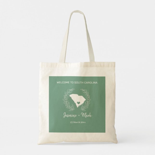 Tote Bag Caroline du Sud Destination Mariage Bienvenue   (Dos)