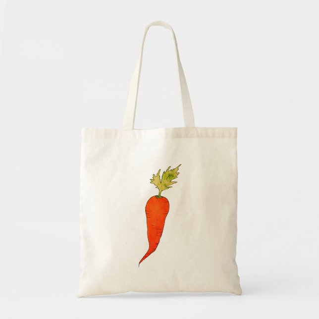 Tote Bag Carotte aquarelle ludique (Devant)