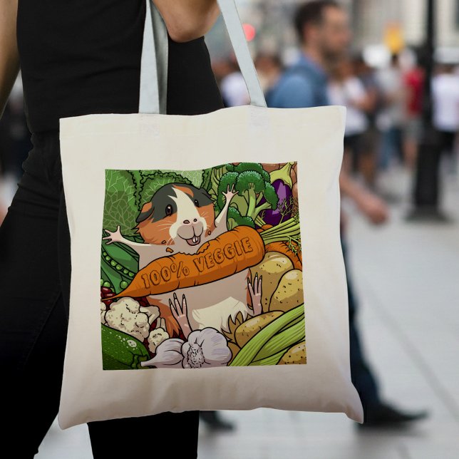 Tote Bag Carotte de porc 100% Veggie Caroton (Créateur téléchargé)