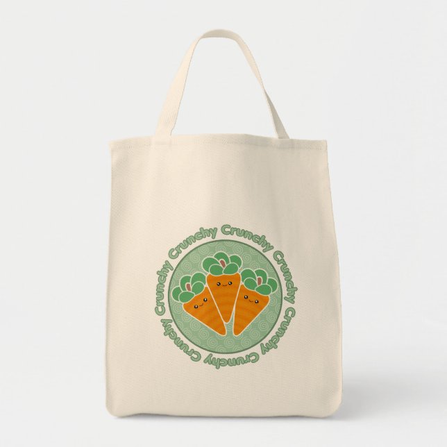 Tote Bag Carottes croquantes Kawaii (Devant)