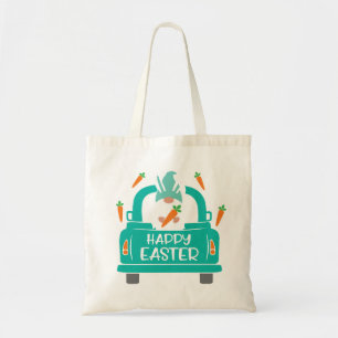 Tote Bag Carottes Gnome de Pâques et Camion Joyeux Pâques