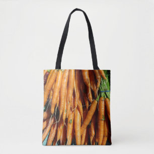 Tote Bag Carottes oranges de récolte fraîche de la ferme à
