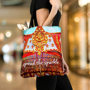 Tote Bag Carousel d'or Face photographie Étaler l'étincelle