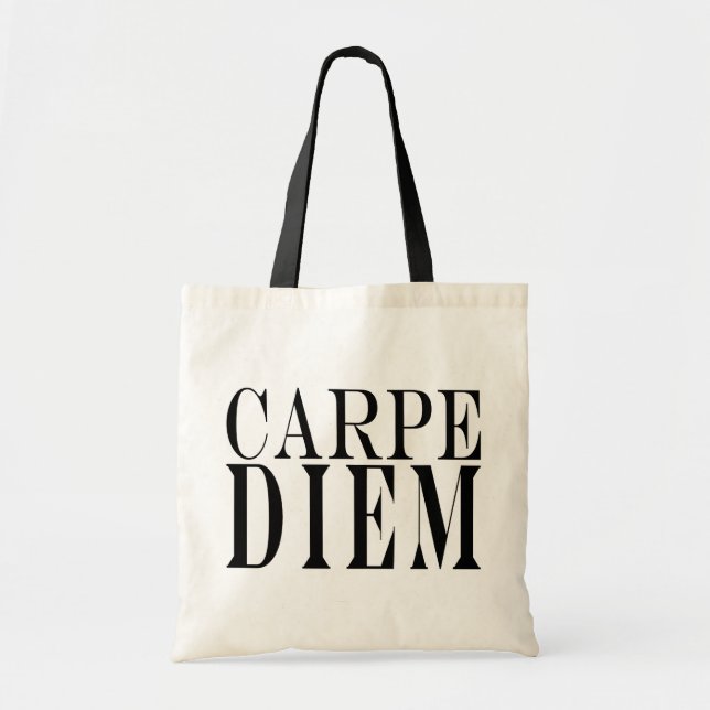 Tote Bag Carpe Diem saisissent le bonheur latin de citation (Devant)