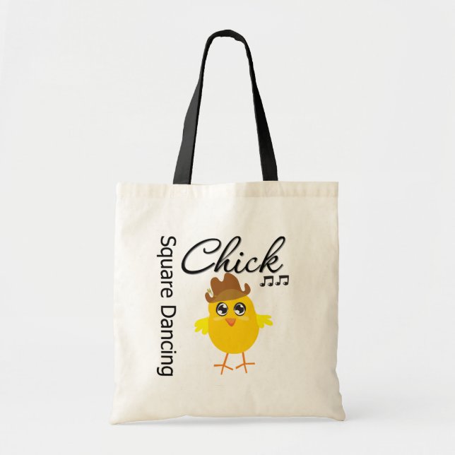 Tote Bag Carré Dancing Chick (Devant)