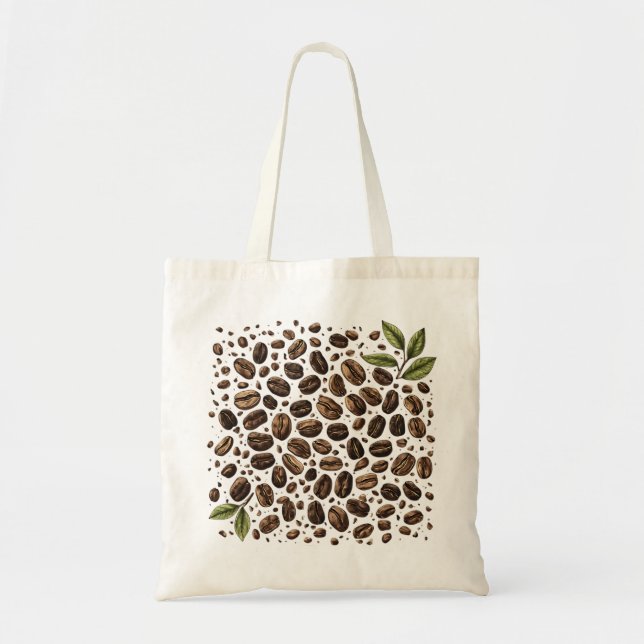 Tote Bag Carré de grains de café (Devant)